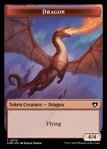 Dragon, carte Magic TCMM 70 — extension Commander Masters Tokens