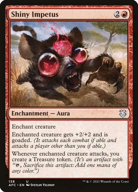 Shiny Impetus, Magic card AFC 138 — Forgotten Realms Commander set