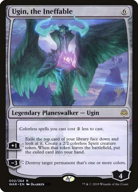 Ugin, l'ineffable, carte Magic PWAR 2p — extension War of the Spark Promos