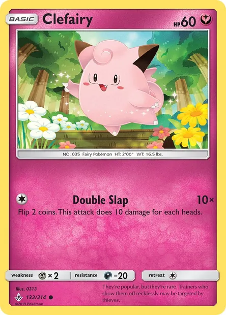 Clefairy, Pokémon card UNB 132 — Unbroken Bonds set