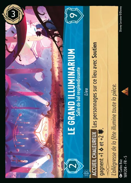 Le grand Illuminarium - Salle de bal resplendissante, carte Disney Lorcana CH5-169 — extension Ciel Scintillant