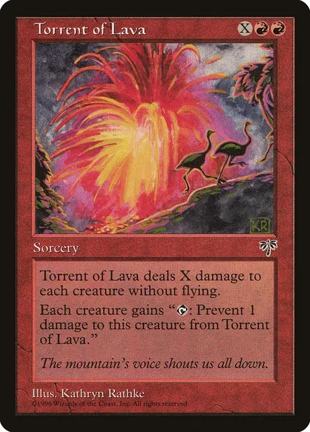 Torrent of Lava, Magic card MIR 199 — Mirage set