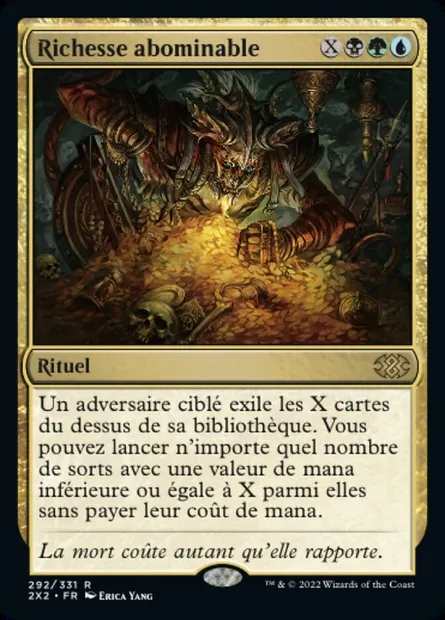 Richesse abominable, carte Magic 2X2 292 — extension Double Masters 2022