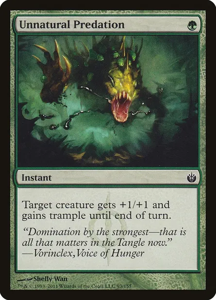 Unnatural Predation, Magic card MBS 93 — Mirrodin Besieged set