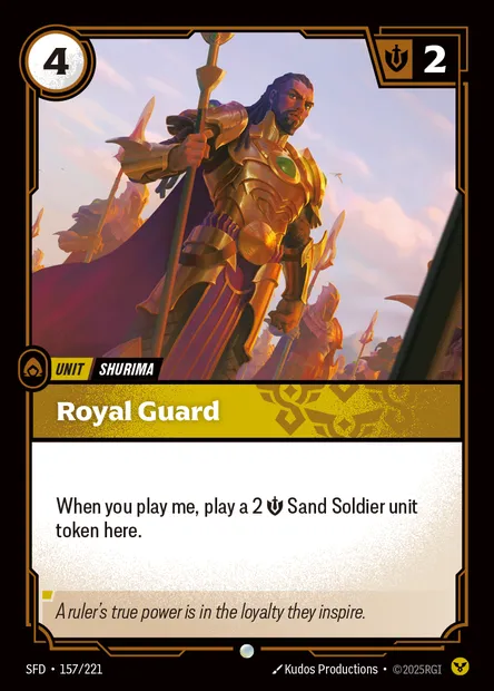Royal Guard, carte Riftbound SFD 157 — extension Spiritforged