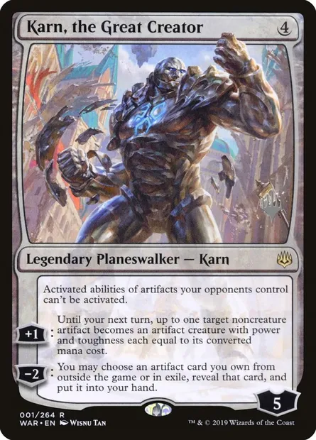 Karn, the Great Creator, Magic card PWAR 1p — War of the Spark Promos set