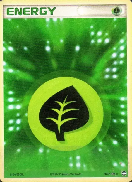 Énergie Plante, carte Pokémon PK 103 — extension EX Gardiens du Pouvoir