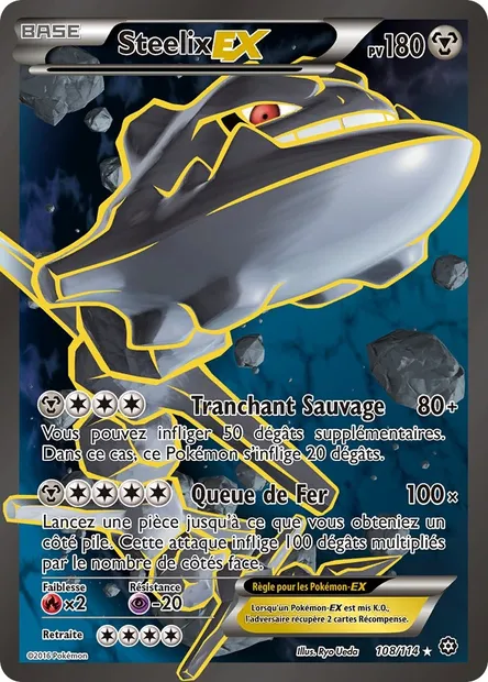 Steelix EX, carte Pokémon STS 108 — extension Offensive Vapeur