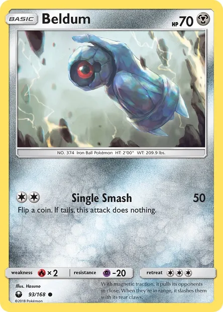 Beldum, Pokémon card CES 93 — Celestial Storm set