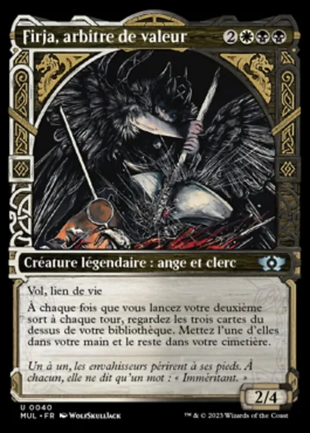 Firja, arbitre de valeur, carte Magic MUL 40 — extension Multiverse Legends