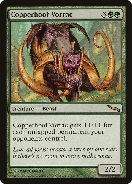 Copperhoof Vorrac, Magic card MRD 116 — Mirrodin set