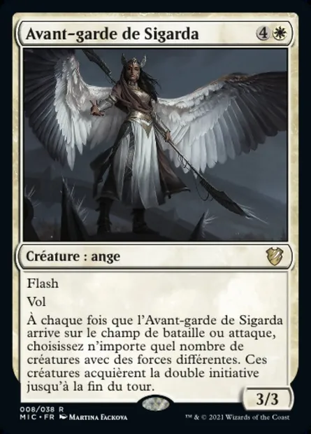 Avant-garde de Sigarda, carte Magic MIC 8 — extension Midnight Hunt Commander