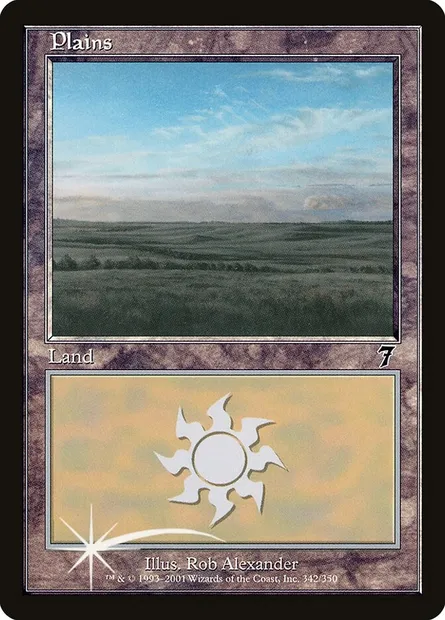 Plains, Magic card 7ED 342★ — Seventh Edition set