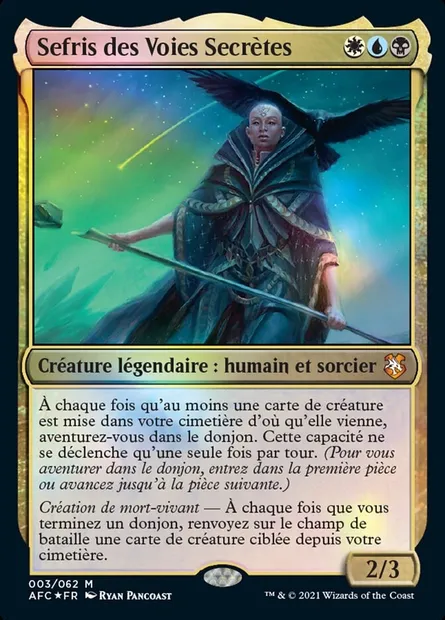 Sefris des Voies Secrètes, carte Magic AFC 3 — extension Forgotten Realms Commander
