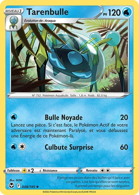 Tarenbulle, carte Pokémon SIT 048 — extension Tempête Argentée
