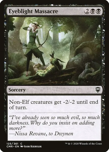 Eyeblight Massacre, Magic card CMR 125 — Commander Legends set