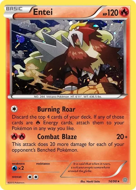Entei, carte Pokémon TDX 014 — extension Theme Deck & Blisters Exclusives