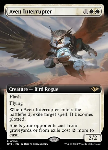 Aven Interrupter, Magic card OTJ 309 — Outlaws of Thunder Junction set