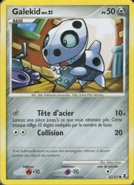 Galekid Niv. 21, carte Pokémon RR 57 — extension Rivaux Émergeants