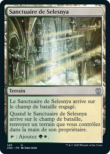 Sanctuaire de Selesnya, carte Magic ZNC 140 — extension Zendikar Rising Commander