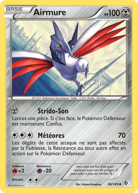 Airmure, carte Pokémon BCR 96 — extension Frontières Franchies