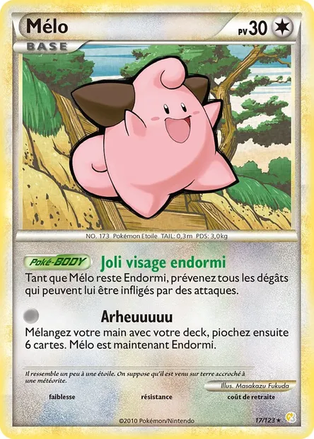 Mélo, carte Pokémon HS 17 — extension HeartGold SoulSilver