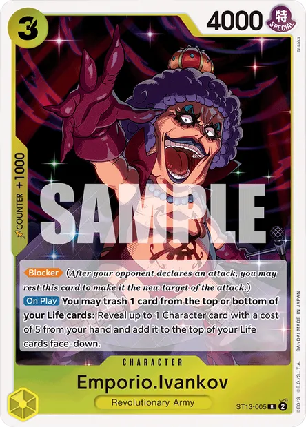 Emporio.Ivankov, One Piece card ST13-005 — The Three Brothers set