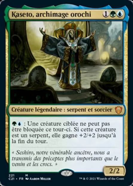 Kaseto, archimage orochi, carte Magic C21 221 — extension Commander 2021