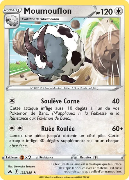 Moumouflon, carte Pokémon CRZ 122 — extension Zénith Suprême