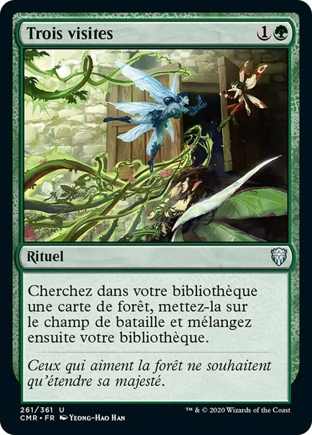 Trois visites, carte Magic CMR 261 — extension Commander Legends