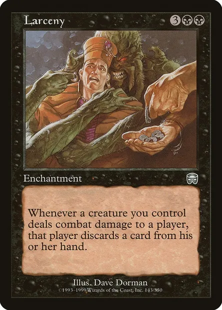 Larceny, Magic card MMQ 143 — Mercadian Masques set