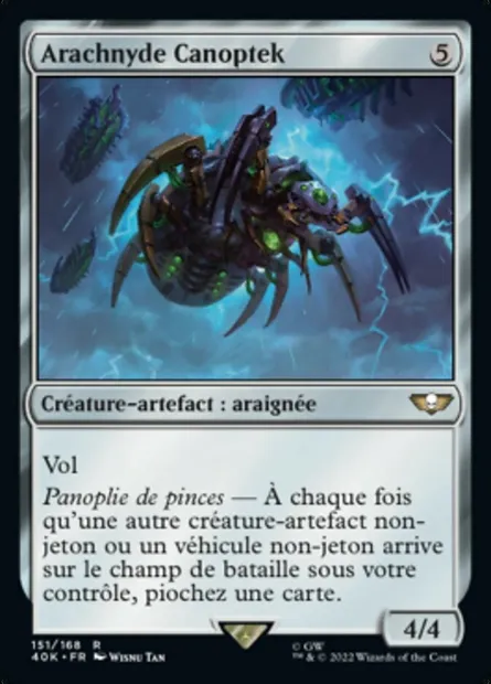 Arachnyde Canoptek, carte Magic 40K 151 — extension Warhammer 40,000 Commander