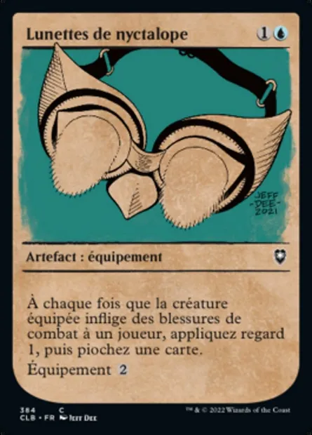 Lunettes de nyctalope, carte Magic CLB 384 — extension Commander Légendes : la bataille de la Porte de Baldur