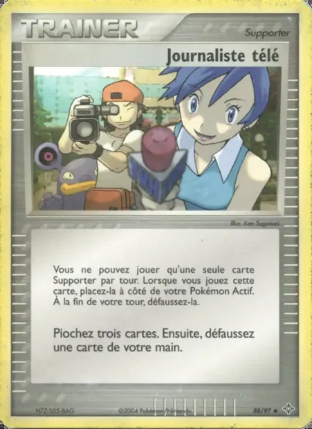 Journaliste télé, carte Pokémon DR 88 — extension EX Dragon
