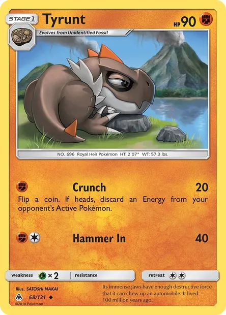 Tyrunt, Pokémon card FLI 68 — Forbidden Light set