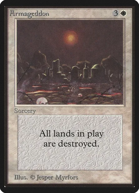 Armageddon, Magic card LEB 2 — Limited Edition Beta set