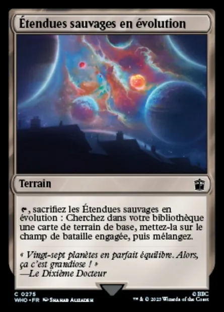 Étendues sauvages en évolution, carte Magic WHO 275 — extension Doctor Who