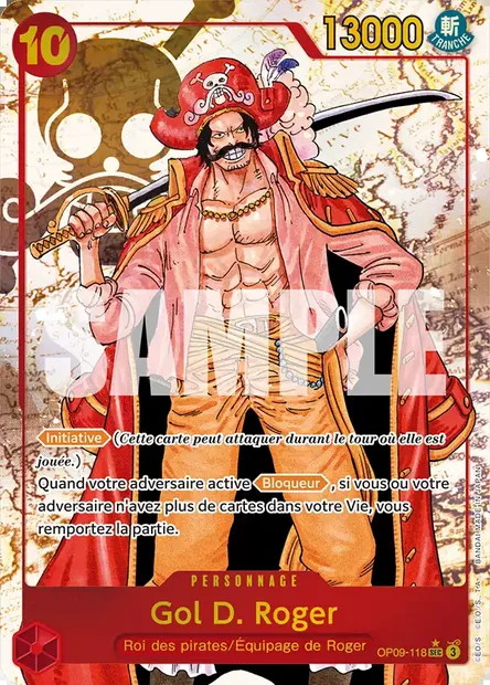 Gol D. Roger, carte One Piece OP09-118 — extension LES NOUVEAUX EMPEREURS