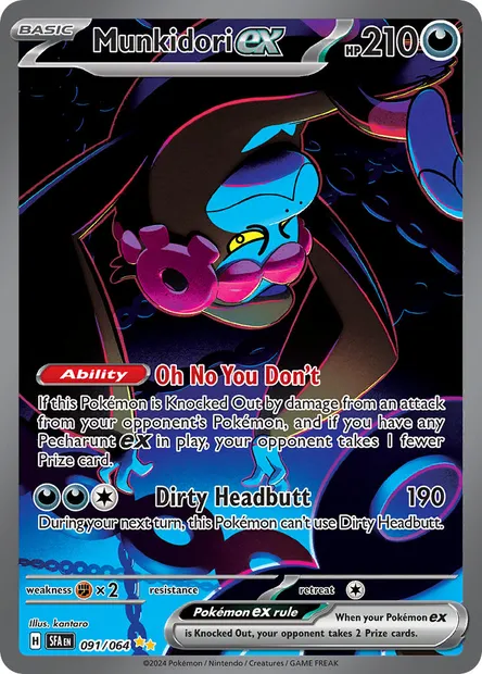 Munkidori ex, Pokémon card SFA 091 — Shrouded Fable set