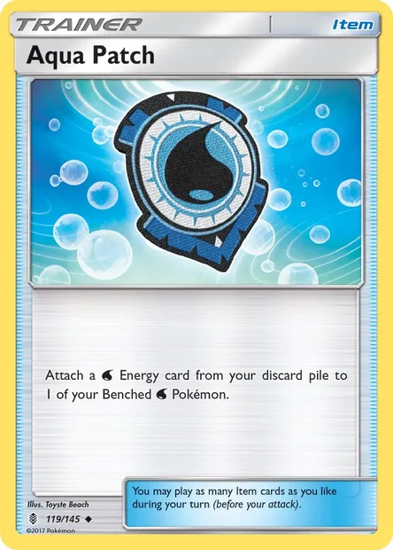 Aqua Patch, Pokémon card GRI 119 — Guardians Rising set