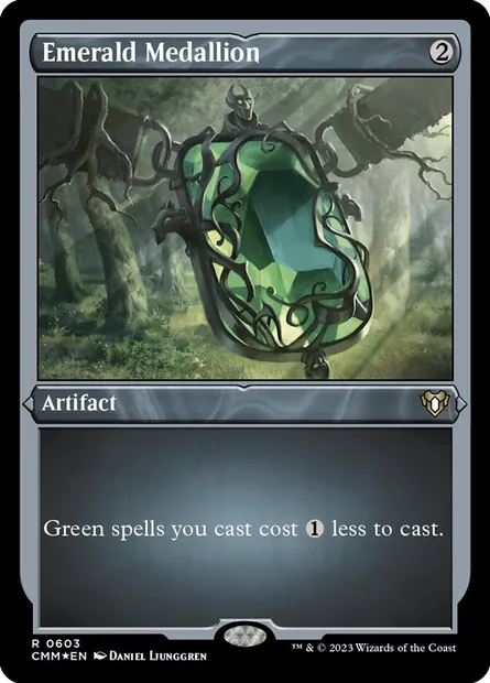 Emerald Medallion, Magic card CMM 603 — Commander Masters set