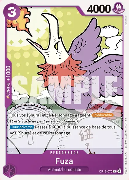 Fuza, carte One Piece OP15-070 — extension AVENTURE SUR L'ÎLE DE DIEU