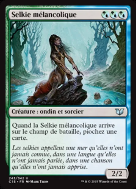 Selkie mélancolique, carte Magic C15 243 — extension Commander 2015