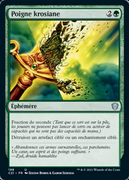 Poigne krosiane, carte Magic C21 198 — extension Commander 2021