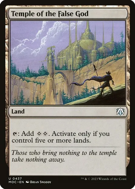 Temple of the False God, Magic card MOC 437 — March of the Machine Commander set