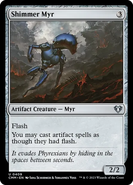 Shimmer Myr, Magic card CMM 409 — Commander Masters set