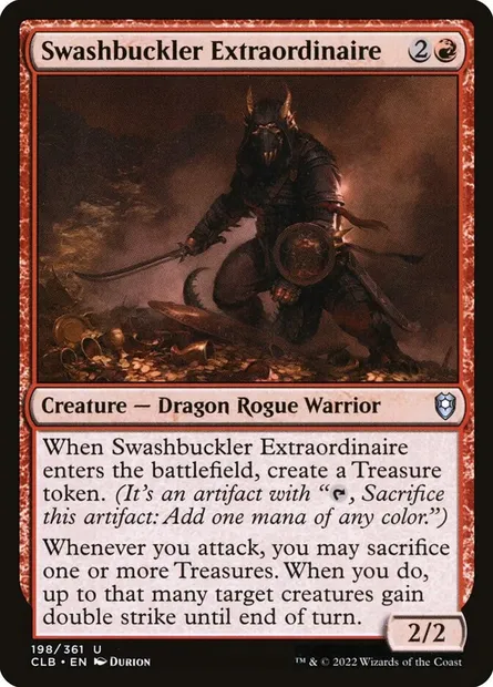 Swashbuckler Extraordinaire, Magic card CLB 198 — Commander Legends: Battle for Baldur's Gate set