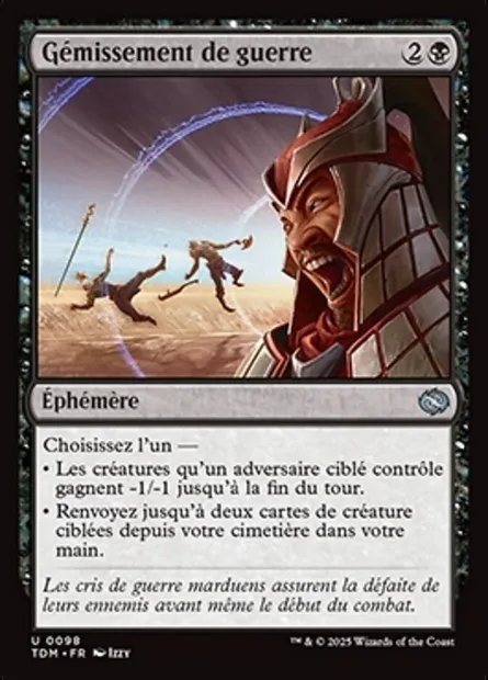 Gémissement de guerre, carte Magic TDM 98 — extension Tarkir: Dragonstorm