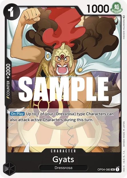Gyats, One Piece card OP04-080 — KINGDOMS OF INTRIGUE set