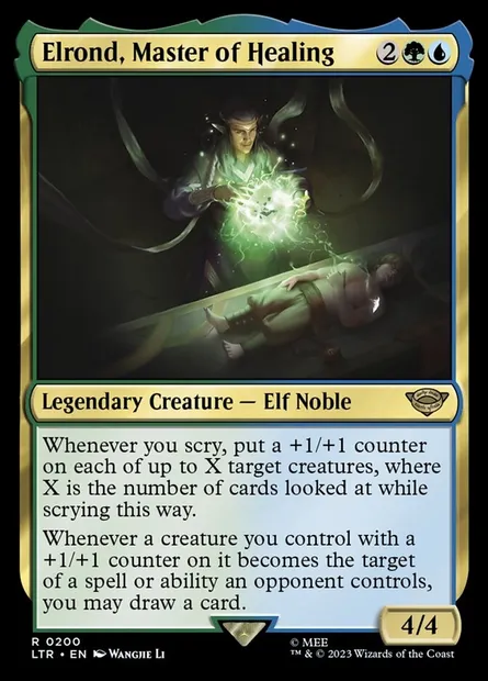 Elrond, Master of Healing, Magic card LTR 200 — The Lord of the Rings: Tales of Middle-earth set